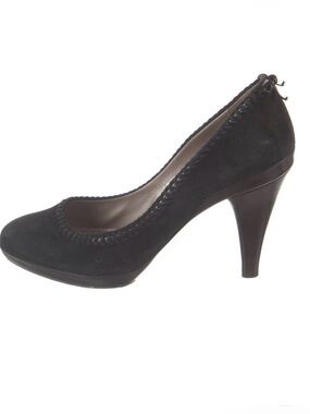 Salvatore Ferragamo Black Suede High Heel Pump